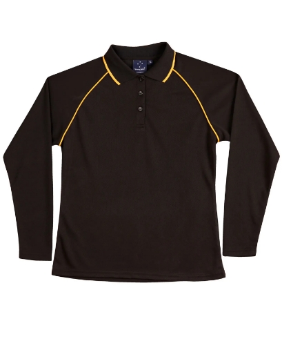 Picture of Winning Spirit, Ladies Cooldry Raglan L/S Polo